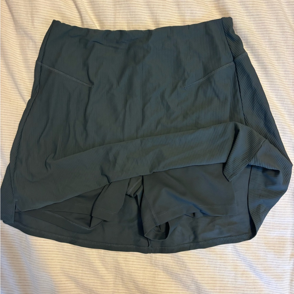 Old Navy Teal Ribbed Mini Skort